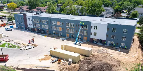 Village on Main Apartments construction